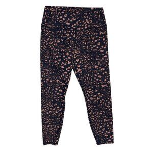 Varley Women's Athletic Luna Leggings Black Pink Leopard Size L Large